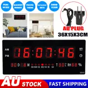 LED Digital Wall Clock with Date Calendar Temperature for Living Room Table Top