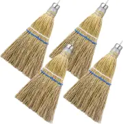 12 Inch Corn Whisk Broom Mini Corn Broom with Metal Hanger Halloween Short Handl