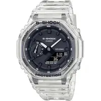 在飛比找ETMall東森購物網優惠-CASIO G-SHOCK 透明系列農家橡樹計時錶/GA-2