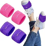 [Geyoga] Shoe Socks 4 Pairs Shoe Socks for Smooth Floors Dance Shoe Covers Shoes Dance Sliders Wood Floors Dance Cover for Protecting Knee on Smooth Floor