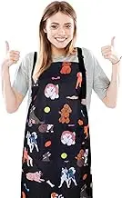 Dog Grooming Waterproof Apron with 2 Pockets, Cute Animals Puppy Dog Pets Apron