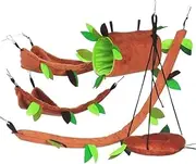 5pcs/Set Plush Cotton Hamster Hammock Round Swing for Small Animal Guinea Pig Ferret Double-Layer Nests Pet Supplies