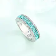 Fashion White Gold Plated Emerald Zircon Ring