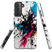 For Samsung Galaxy S21+ Plus Tough Protective Cover, Dark Splatter