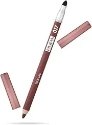 PUPA Milano True Lips Blendable Lip Liner - Dual-Ended Lip Pencil With Convenient Smudge Tool - Defines Lips With Intense-Pigmentation - Provides Lasting Color Payoff - 017 Natural - 0.042 OZ