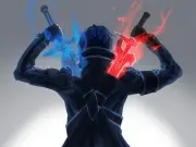 Anime sword art online boys kirigaya kazuto gray Playmat Gaming Mat Desk