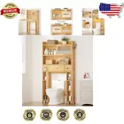 Stylish 3-Level Over The Toilet Storage with Adjustable Feet for Easy Access