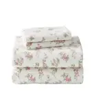 Audrey 4-Piece Pink Floral Flannel King Sheet Set