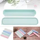 Wheat Straw Tableware Picnic Box Chopsticks Spoon Storage Box Flip Cover Travel