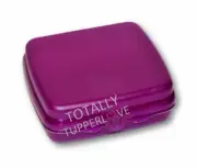 Tupperware Sandwich Keeper Lunch Box Hinged Semi-Translucent Dark Purple ❤️
