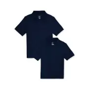 Wonder Nation Boys Size XL School Uniform Pique Polo Shirts 2-Pack --W8--