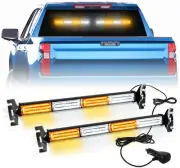 2 in 1 Emergency Strobe Traffic Advisor Light Bar Amber White Warning Hazard
