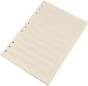 GRADENEVE 100sheets Loose- Manuscript Paper Spacing Rows for Composition and Practice Refillable Notebook Refill for Students and Staff White