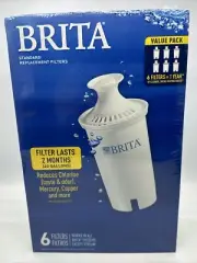 Brita Pitcher Replacements Filters 6 Pack BRAND NEW FACTORY SEALED