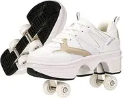 Roller Skate Shoes for Girls, Kids, Women, Men & Adults – Retractable Shoes with Wheels | Pop-Out High Roller Skating Shoes That Turn Into Sneaker Skates