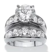 WEDDING ENGAGEMENT RING ROUND CZ STERLING SILVER SIZE 6 7 8 9 10