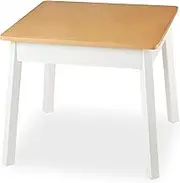 Melissa & Doug Wooden Square Table – Kids Furniture for Playroom - Natural/White