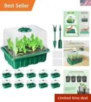 Indoor Gardening Seed Starter Tray with 120 Cells & Drainage Holes for Flowers