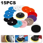 15xPcs Diamond Polishing Pads 4" Grinder Disc For Granite Marble Concrete Stone