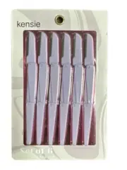 Kensie Set of 6 Eyebrow Razors - Purple