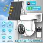 Home Security WiFi Camera System Solar 360° PTZ Wireless 4MP Outdoor IP Cam CCTV