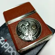 Zippo Armor Case Oil Lighter Lupin the Third Lupin Metal Brown Leather Roll JP