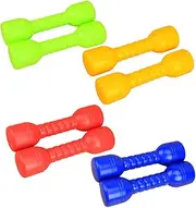ifundom 8pcs Kids Mini Dumbbell: Vibrant Colors Hand Weights For Toddlers - Ergonomic Fitness Equipment For Gymnastics & Home Workouts