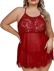 [Generic] Sleeve Garters Women Sexy Lace Lingerie Backless Pajamas Nightdress Organic Cotton Bras Small Chest