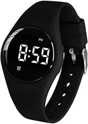 e-vibra Vibrating Alarm Watch, Black, Water Resistant Potty Training Watch with Timer and 15 Daily Alarms