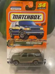 2000 Matchbox #54 Military Series 11-Military Police FORD EXPEDITION Green w/5Sp