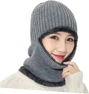 [WOFASHPURET] Hat Collar Scarf Bicycle Hats Woolen Hats Caps Knit Cap Knitted Hat Helmet Mask Knit Hat Cycling Skull Cap Fleece Hats Lined Hats Cap Collar Skull Hats Warm Hats Accessories Black