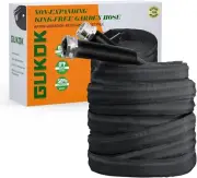 100ft Non-Expanding Garden Hose, Lightweight Kink-Free Durable Design