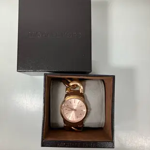 【桃園春日店】Michael Kors 手錶 不鏽鋼錶帶 附外盒 有使用痕跡 P/Gold Color 手環風