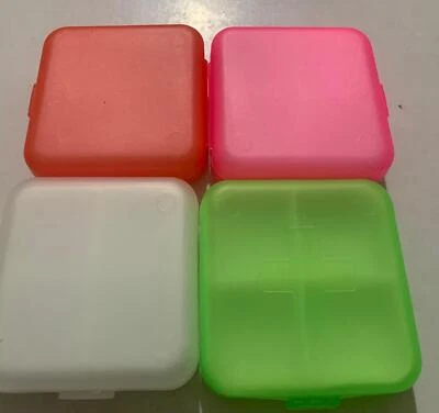 Compact Pill Box Mini Travel Pill Box 6X6 cm Medicine Tablet Holder Case Holiday