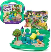 Kinetic Sand, Diggin’ Dog Park Set, 1.5lbs Play Sand, 3 Multipurpose Dog Tools, 2 Sand Tools, Reusable Storage Case, Sensory Toys for Kids Ages 3+