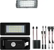 2Pcs LED License Plate Lights Compatible For Audi A3 A4 A5 A6 A7 Q3 Q5 Q7 TT A1 S3 S4 S5 S6 - Bright White Canbus 24SMD Lamps