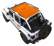 SpiderWebShade Mesh Bikini Top-Orange, for Jeep JL 4dr.; SWS-SHDTOP-01-JL4D-ORG
