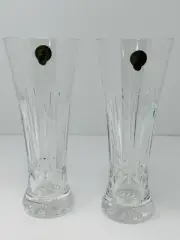 NEW Waterford Crystal LOGAN Pilsner Glass Pair Ireland-Discontinued No Box