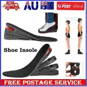 4 Layer Shoe Insoles Height Increase Lift Elevator Taller Unisex Heel Gel Pad AU