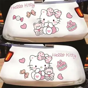 Hellokitty 防水車貼 凱蒂貓機車貼紙 kt貓機車貼紙 電動車貼紙kt貓可愛卡通hellokitty裝飾貼