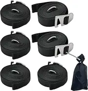 Awning Pull Strap, Awning Tent Straps with Storage Bag - Thickened Sunshade Fixing Rope Camping Accessories for Rainy Travel Luggage Tarps Trailer Boat Truck Cargo Outdoor Picnics