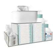 Diaper Caddy, Baby Changing Table Organizer, Detachable Clear Acrylic Diaper ...