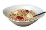 Display Faux Food Prop Cheerios With Strawberries & Bananas Square Bowl New