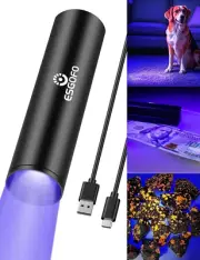 365Nm UV Flashlight Mini, Ultraviolet Small Black Light Flash Lights USB C Recha