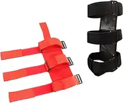 2x Car Roll Bar Fire Extinguisher Holder Adjustable Extinguisher Mount Strap Replacement for Jeep Wrangler Polaris Ranger Can Am Maverick & More (Black+Red)