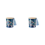 2x Australiana 300g Vanilla Scented Candle w/Wood Lid & Tassel Decor Eucalyptus