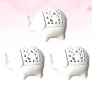 3 Pcs Candle Holder Ceramics Candlestick Home Party Decoration