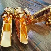 Saxophone Metal Mouthpiece Gold Plated Alto Tenor Soprano Sax Mouthpiece COOL