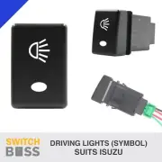 DRIVING LIGHTS (Symbol) BLUE LED Push Switch Suit ISUZU D-MAX MUX 2012-2018 12v (for: Isuzu)