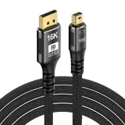 Mini DisplayPort to DisplayPort 2.1 Cable DP 2.1Bi-Directional Transmission D...